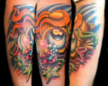 Tattoos - Cartoon tattoos - Puckerfish
